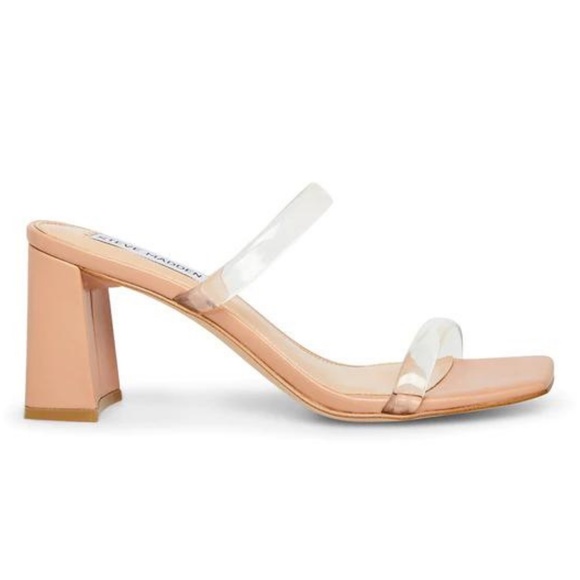 New in Box Steve Madden Lilah Clear Block Sandal's with Block heel - Picture 2 of 2